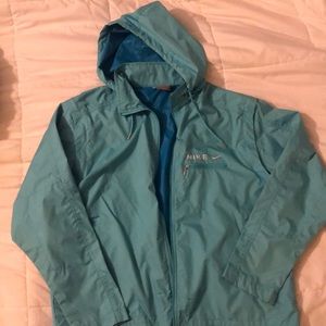 Nike rain coat size medium blue!
